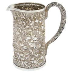 Sterling Silver S. Kirk & Son Antique Floral Repousse Creamer