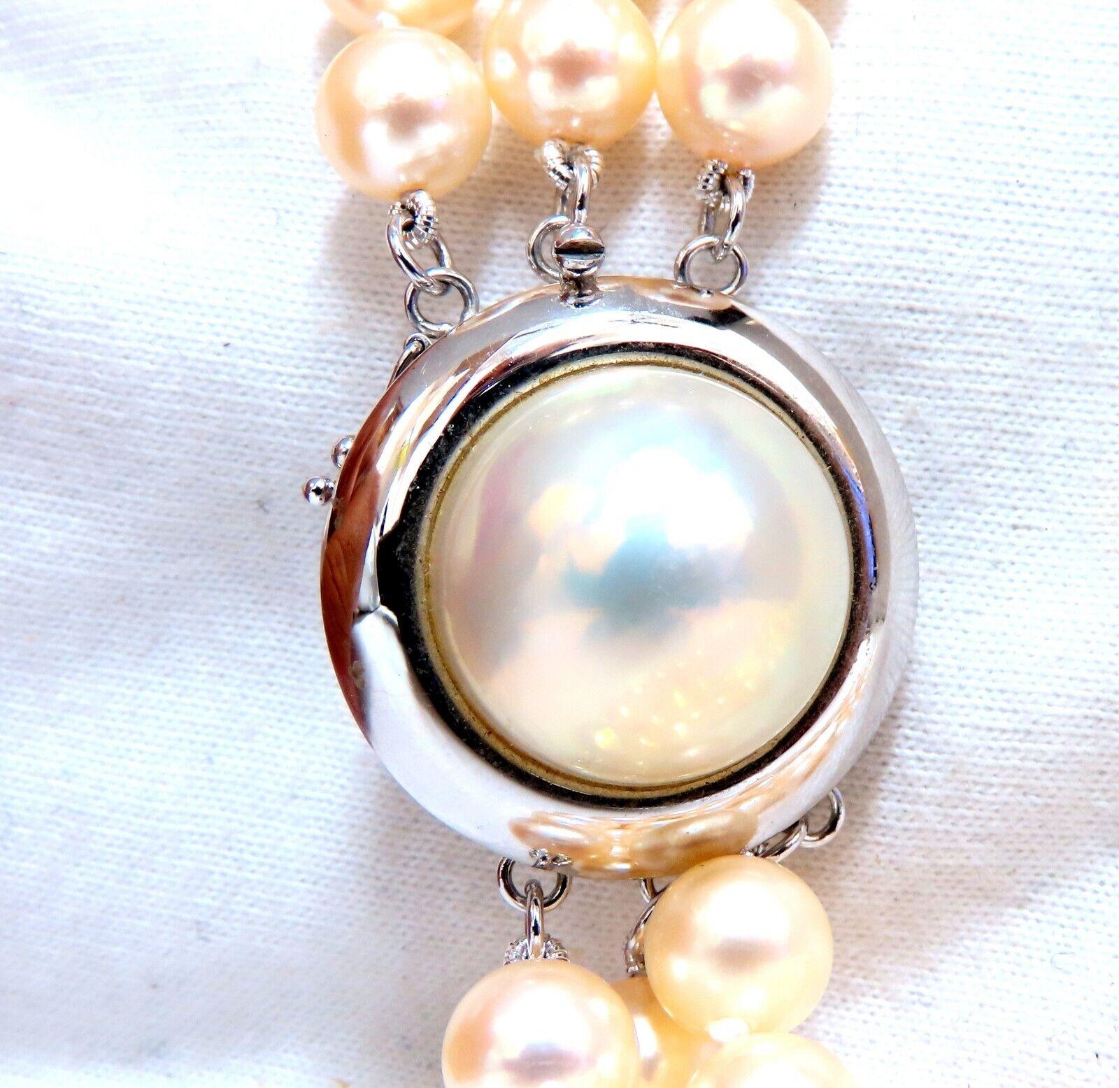 Natürliche japanische natürliche Perle & Mabe Perle 14 Karat Halskette im Zustand „Neu“ im Angebot in New York, NY