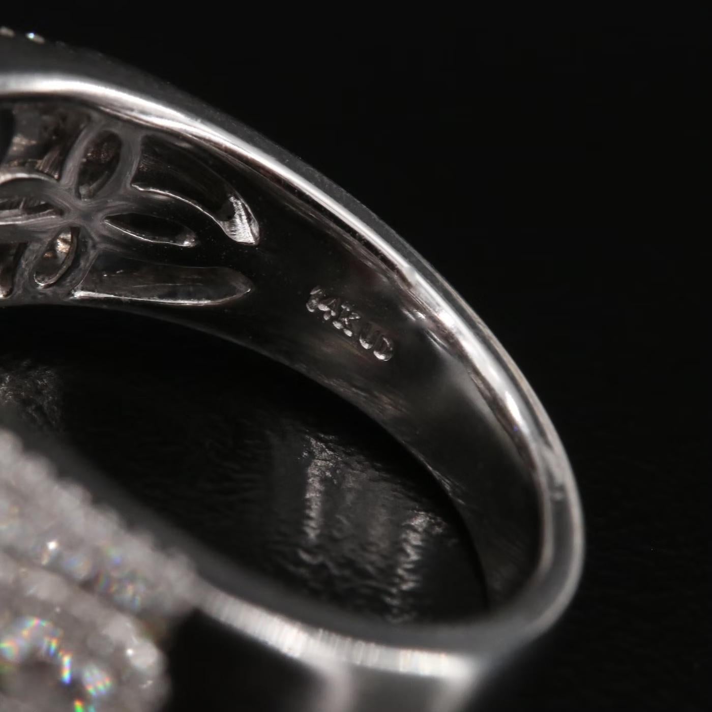 $6750 / Universal Diamond NY Designer Ring / 6.55 Ct Diamond & AAA Zircon / 14K For Sale 1