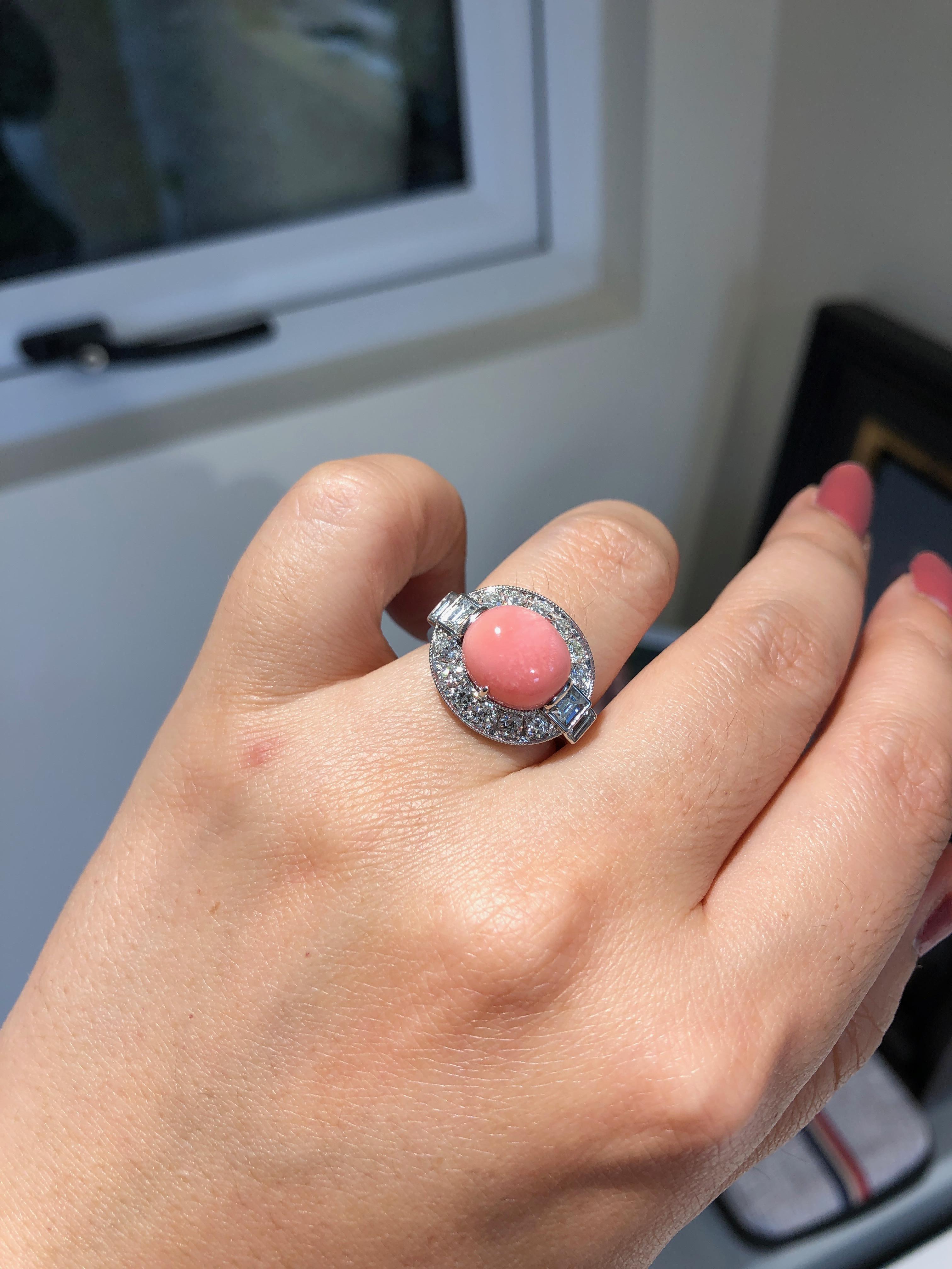 baby pink engagement ring