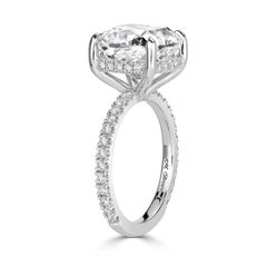 Anillo de compromiso de diamantes talla cojín 6,75 ct