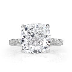 6.75ct Cushion Cut Diamond Engagement Ring