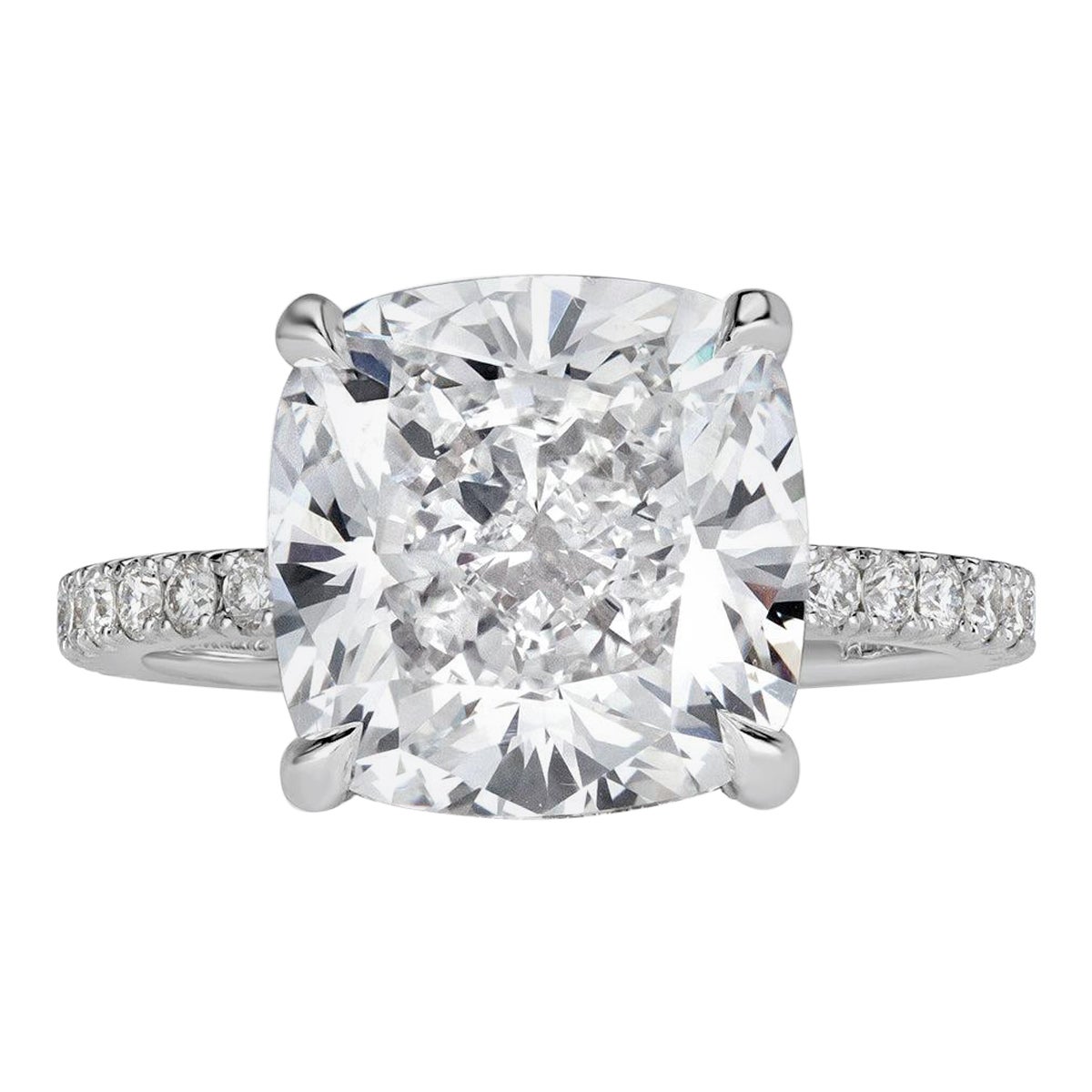 6.75ct Cushion Cut Diamond Engagement Ring