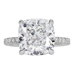 6.75ct Cushion Cut Diamond Engagement Ring