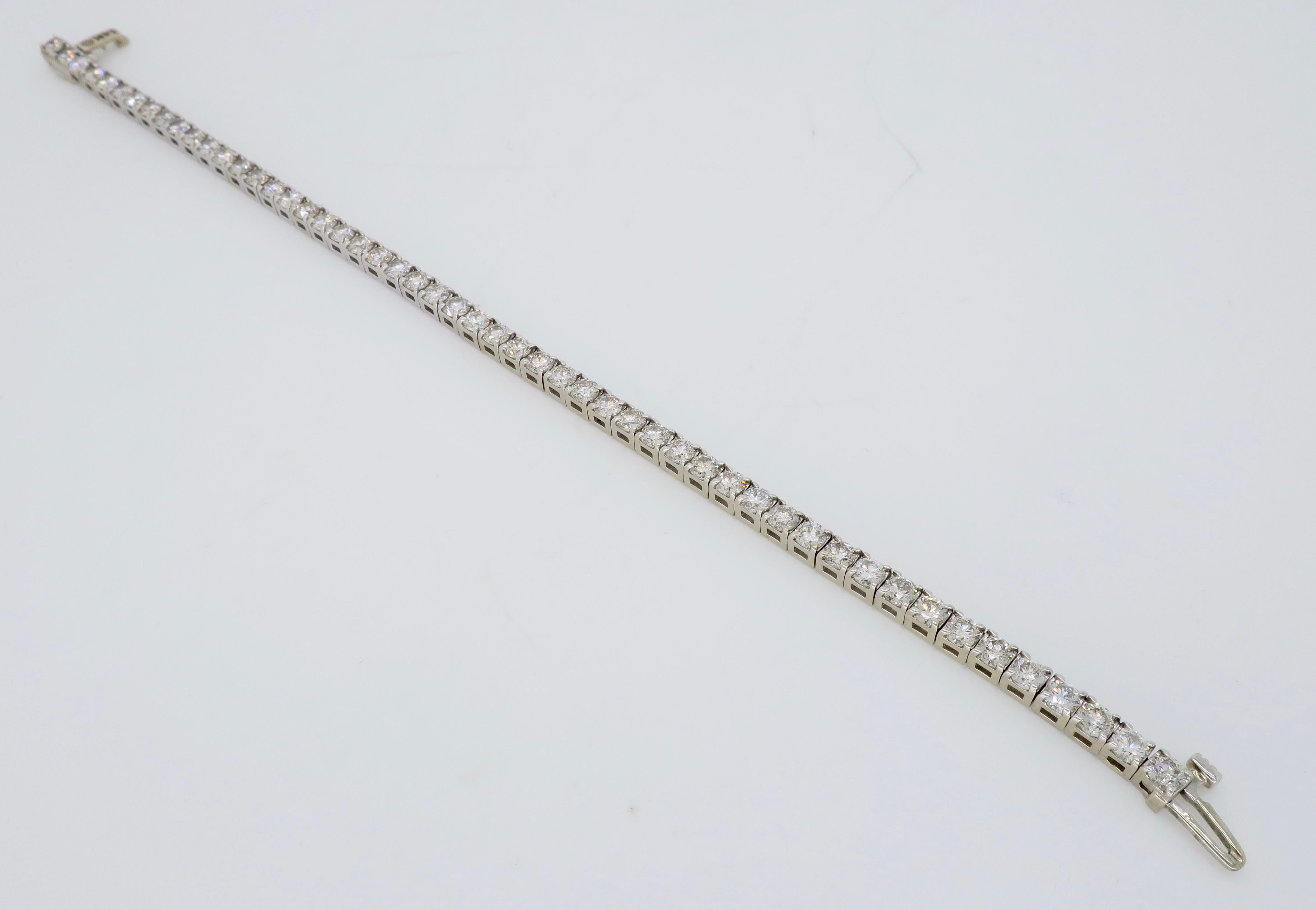 6.75 Carat Diamond Tennis Bracelet 1