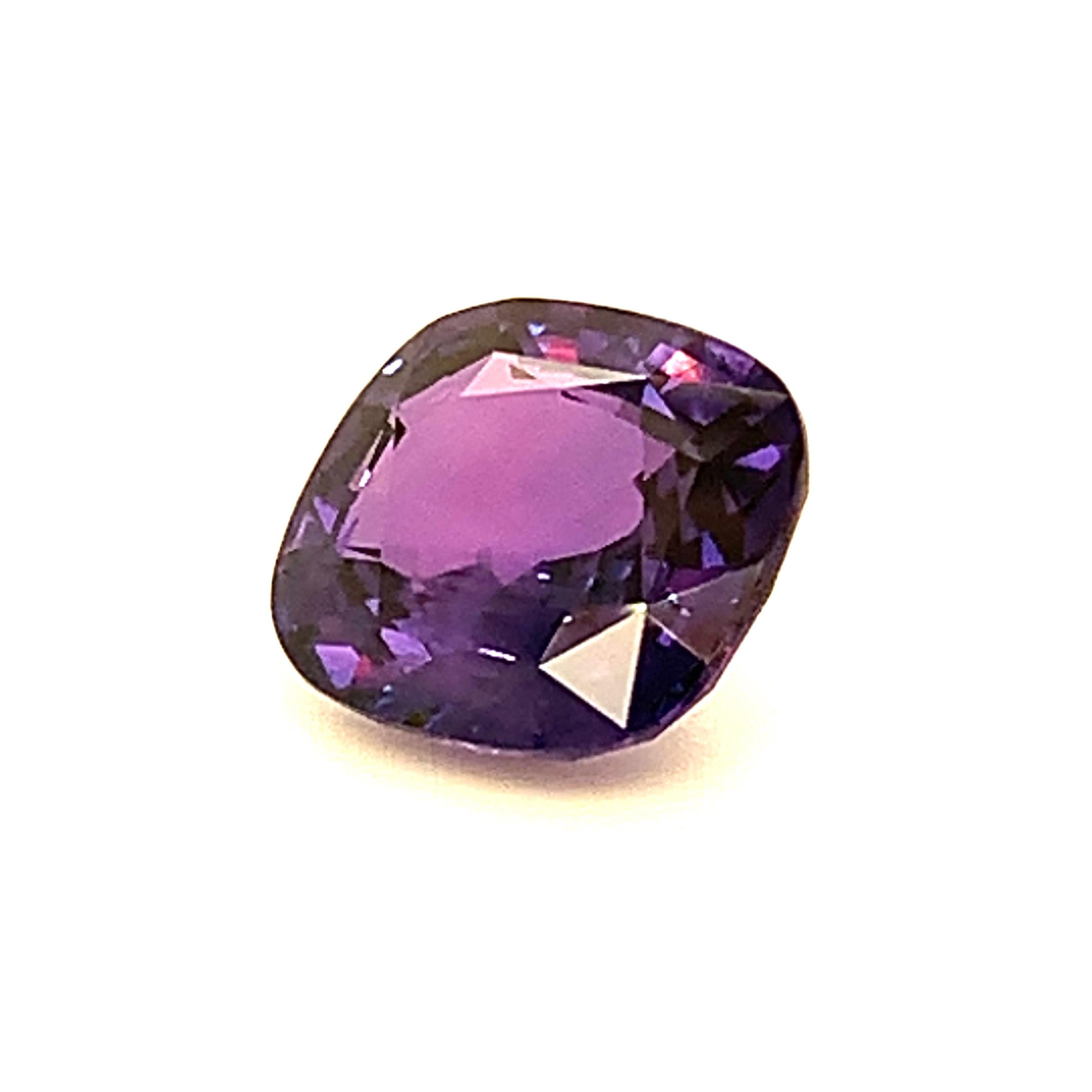 6.76 Carat Color Change Sapphire Cushion, Unset Loose Gemstone, GIA Certified 3
