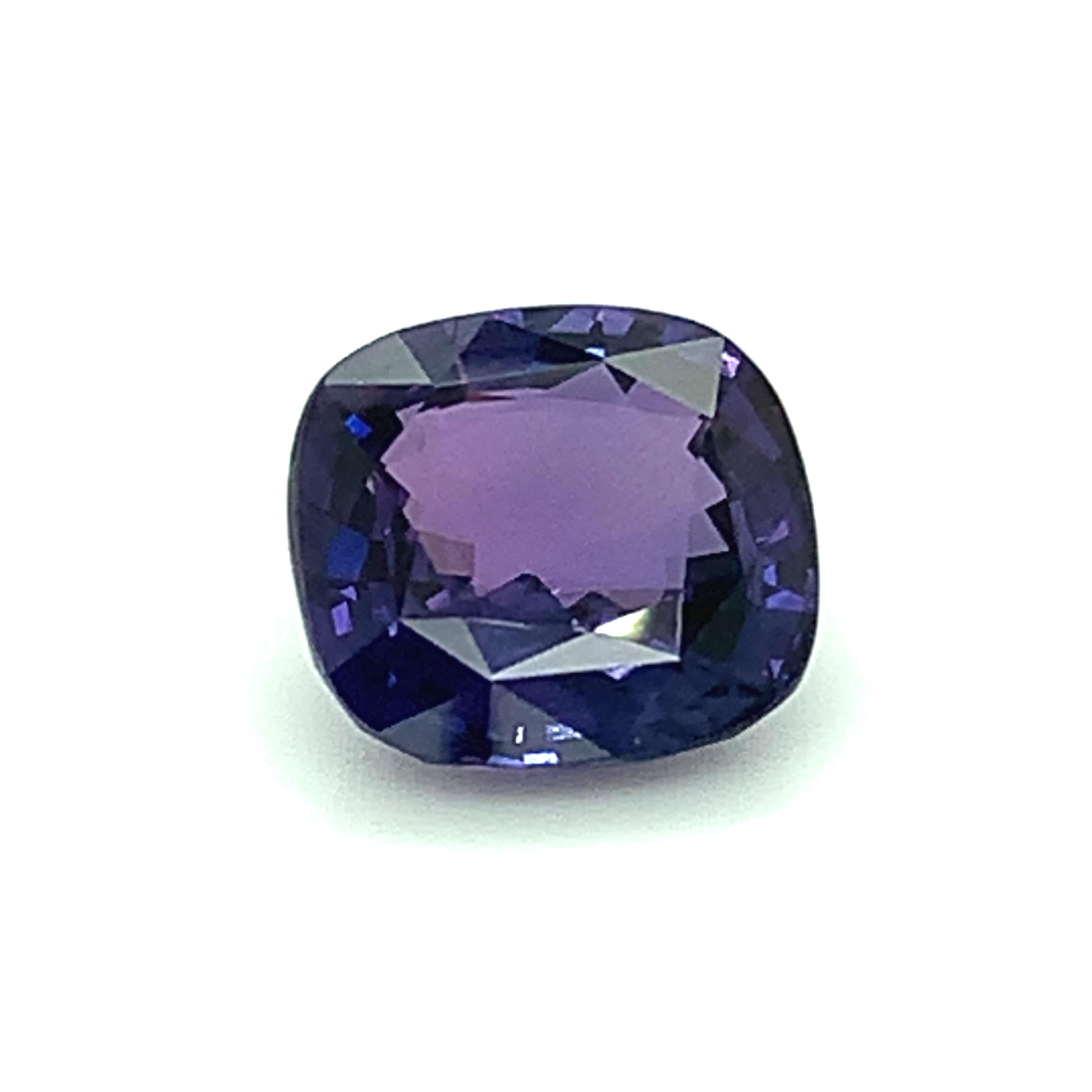 6.76 Carat Color Change Sapphire Cushion, Unset Loose Gemstone, GIA Certified 6