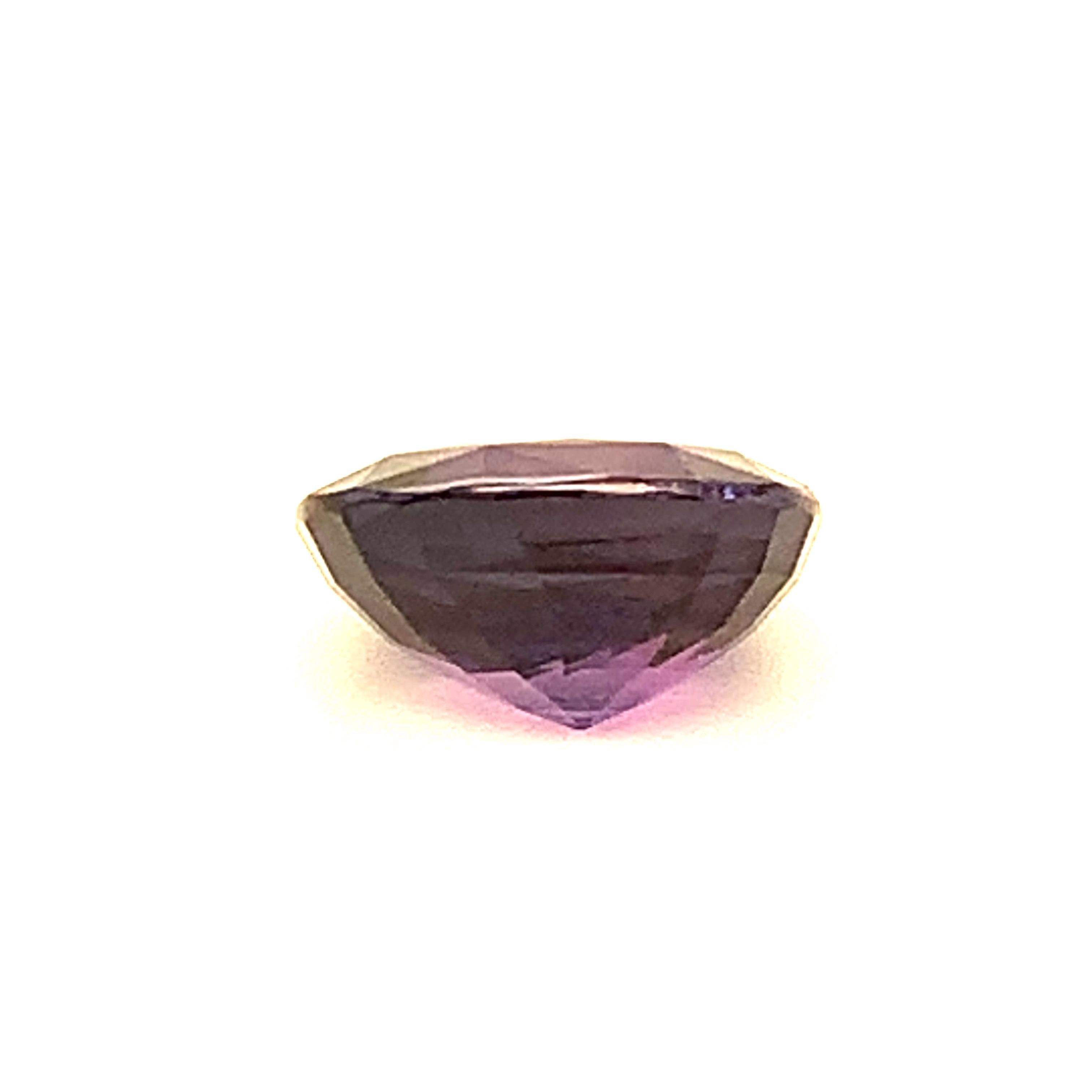 6.76 Carat Color Change Sapphire Cushion, Unset Loose Gemstone, GIA Certified In New Condition In Los Angeles, CA