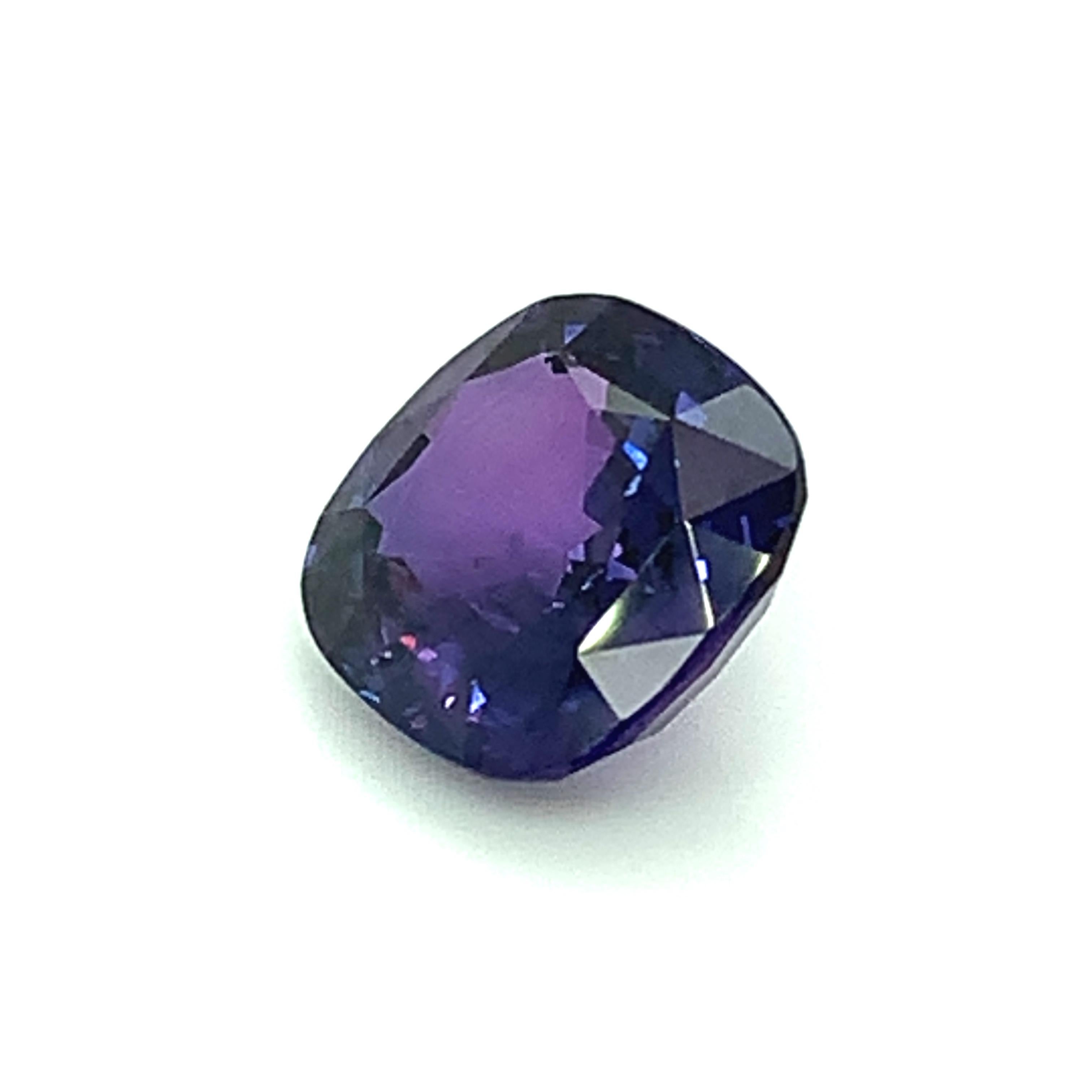 Women's or Men's 6.76 Carat Color Change Sapphire Cushion, Unset Loose Gemstone, GIA Certified