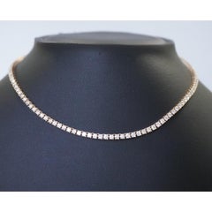 6.76 Carat Diamond Tennis Necklace