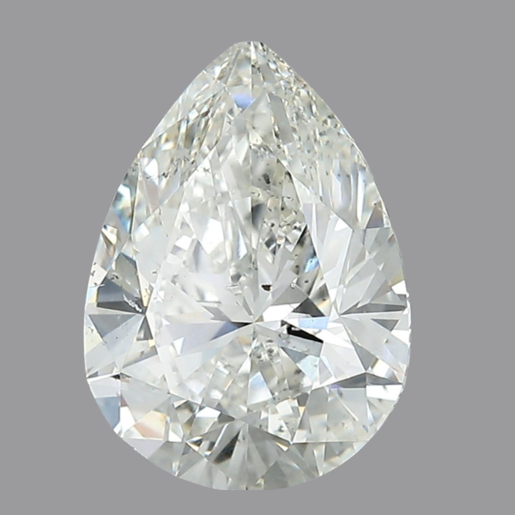 6.76 Carat Pair Of GIA Certified Pear Cut Diamonds - I Color SI1-SI2 Loose For Sale 3