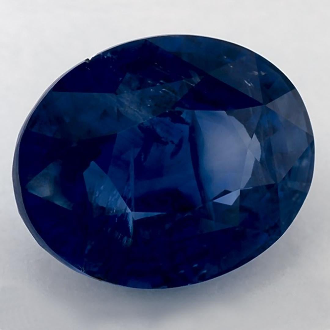 Taille ovale 6.76 Carat Blue Sapphire Oval Loose Gemstone (Saphir bleu ovale) en vente