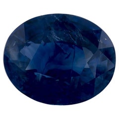 6.76 Carat Blue Sapphire Oval Loose Gemstone