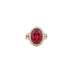 Sunita Nahata Rubellite Fancy Ring in 18KYG with Diamond.