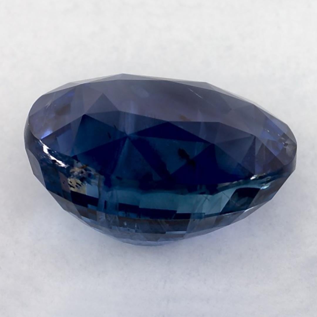 6.78 Ct Blue Sapphire Oval Loose Gemstone In New Condition For Sale In Fort Lee, NJ