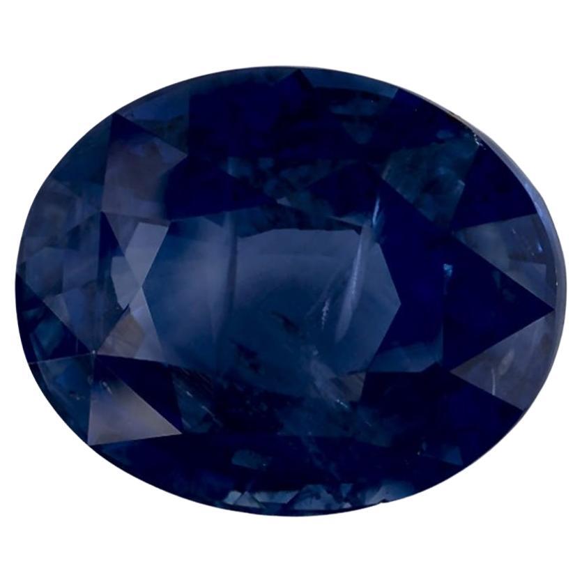 6.78 Ct Blue Sapphire Oval Loose Gemstone For Sale