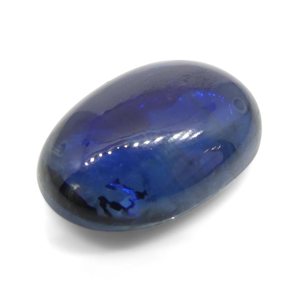 6.78ct Oval Cabochon Blue Kyanite from Brazil  In New Condition For Sale In Toronto, Ontario
