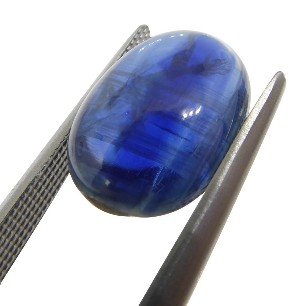 Kyanite bleue cabochon ovale de 6,78 carats du Brésil  en vente 1