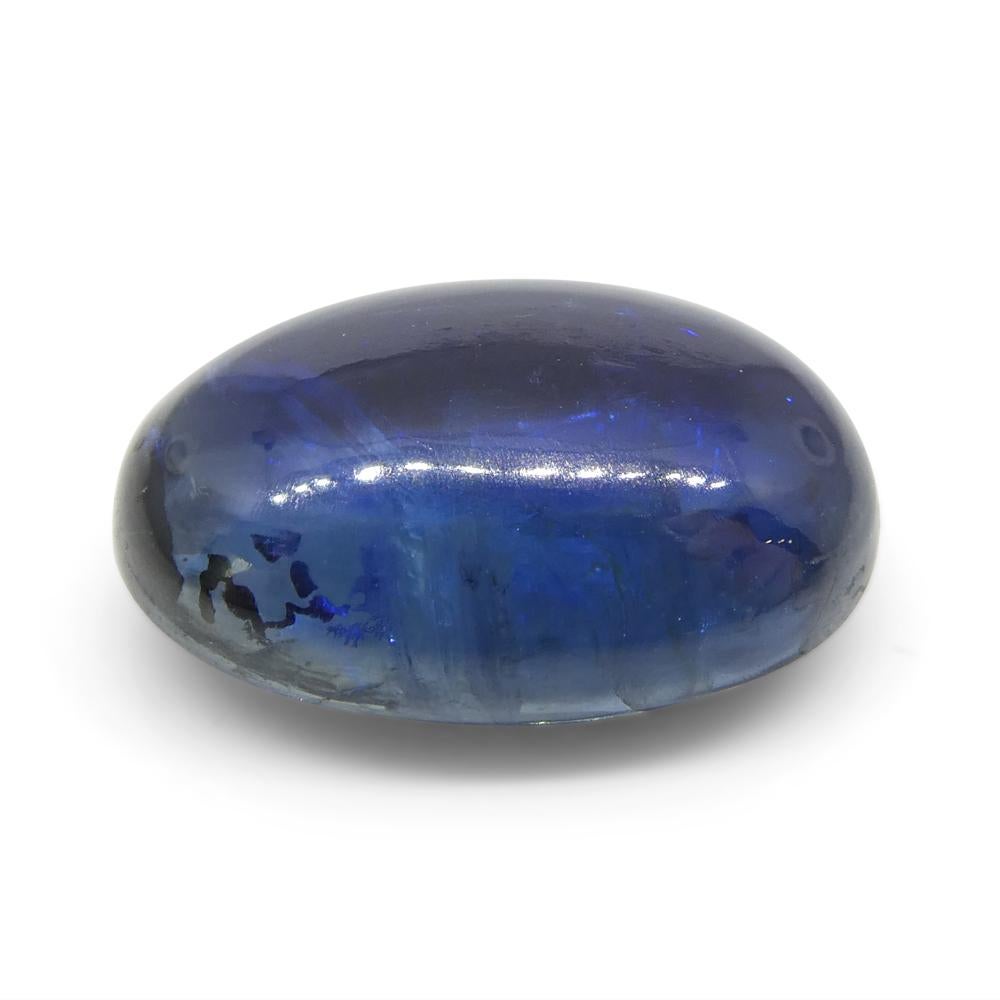 Kyanite bleue cabochon ovale de 6,78 carats du Brésil  en vente 4