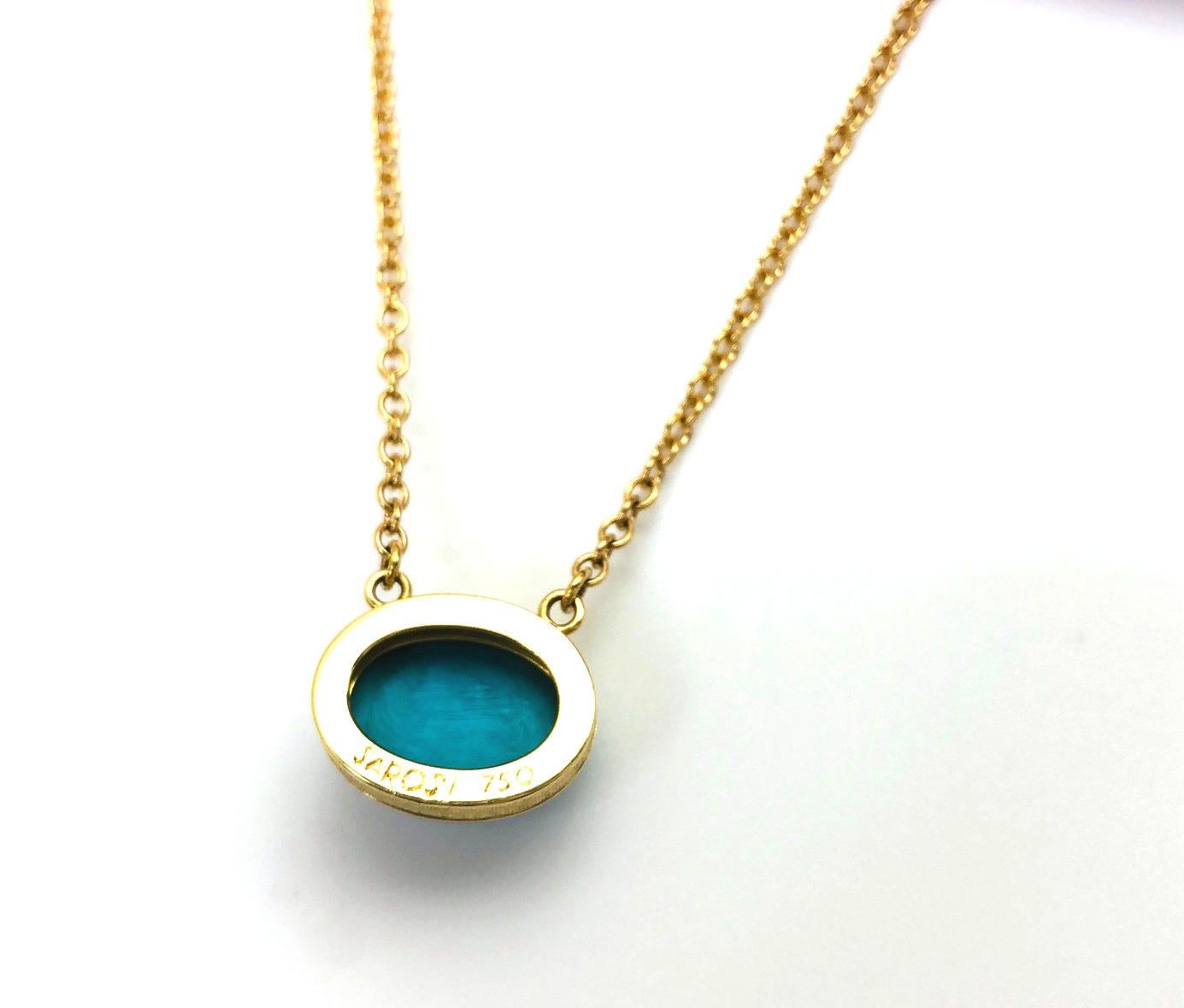 turquoise cabochon necklace