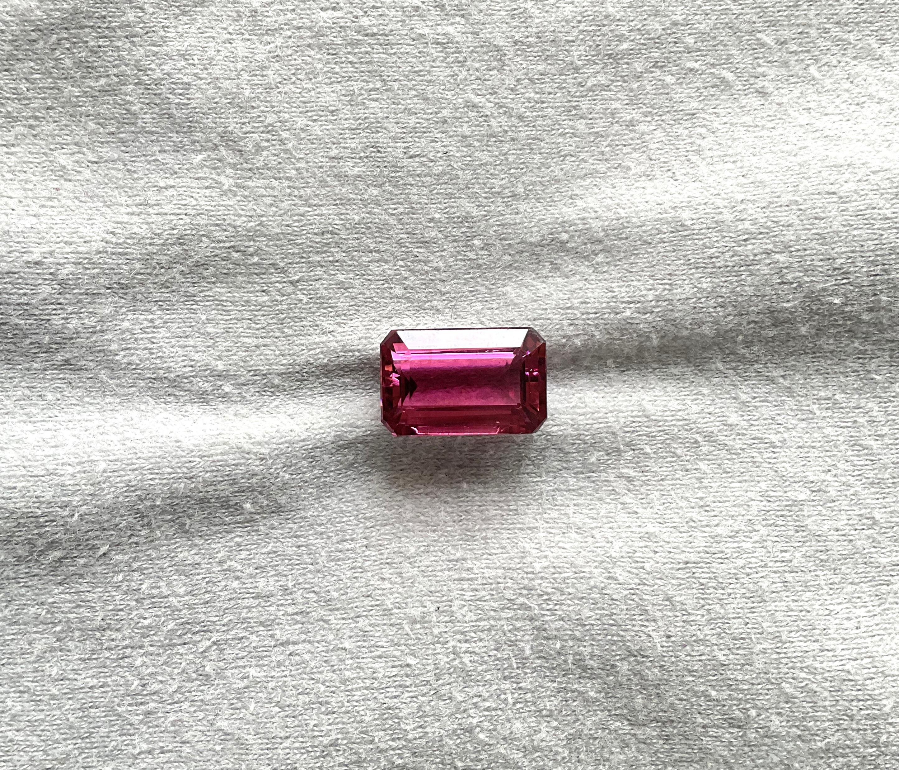 6,79 carati Tormalina rosa ottagonale Pietra sfaccettata Gemma naturale In condizioni Nuovo in vendita a Jaipur, RJ