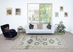 6.7x10 Ft Decorative Vintage Handmade Turkish Area Rug, 100% Wool