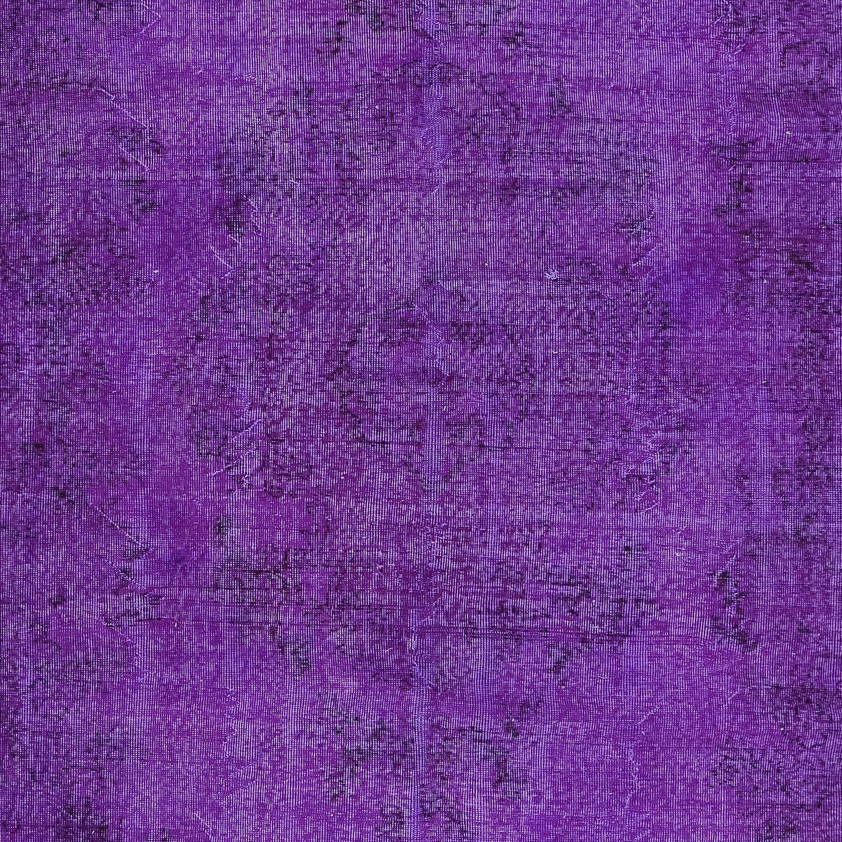 Hand-Knotted 6.7x10 Ft Handmade Turkish Rug, Modern Violet Purple Carpet, Bohemian Home Decor For Sale