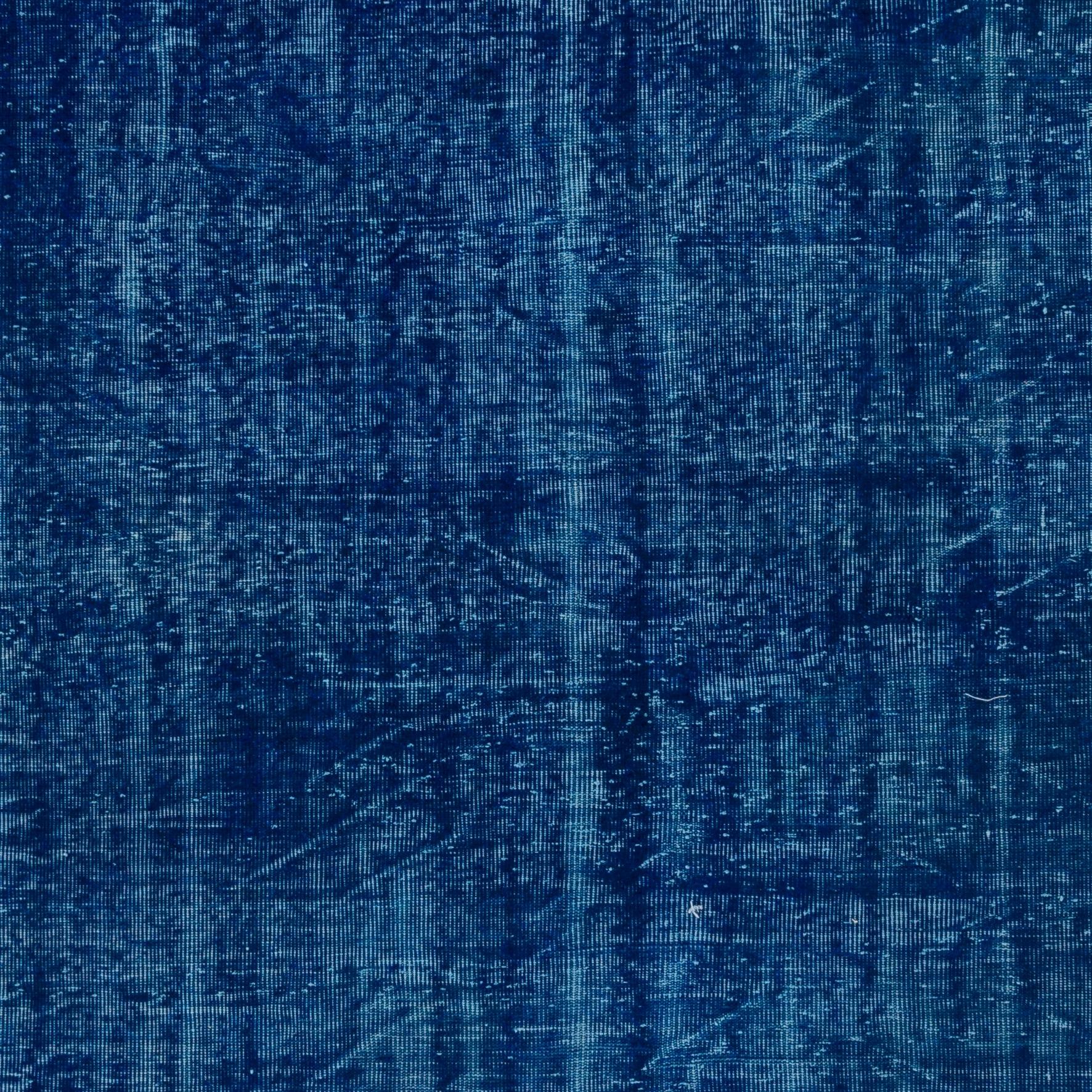 6.7x10.2 Ft Handgefertigter Türkischer Teppich in Blau, Contemporary Home Decor Carpet (Handgewebt) im Angebot