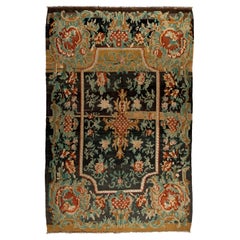 6.7x10.3 Ft Moldovan Floral Kilim. 1970s Bessarabian Rug. Handmade Wall Hanging