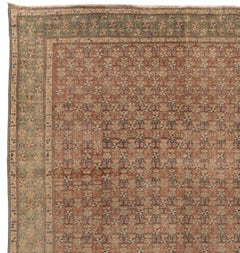 6.7x9.6 Ft Fine Handmade Vintage Kaysari Millefleur Rug of Exceptional Quality