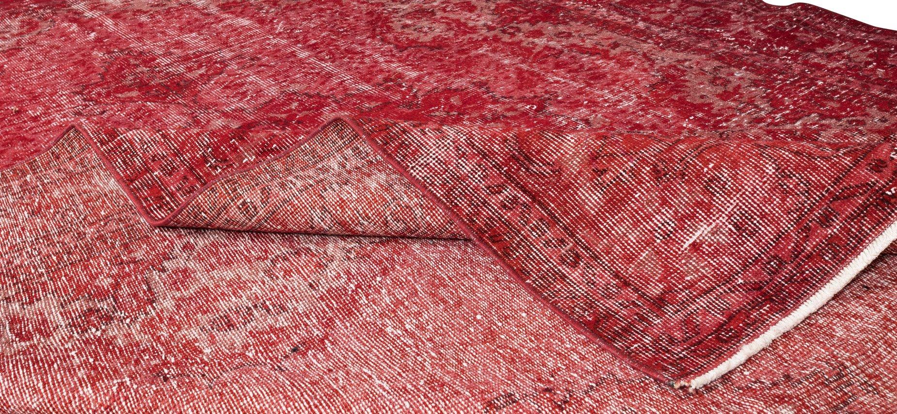 Moderno Tappeto vintage turco 6.7x9.6 Ft annodato a mano in rosso 4 Modern Interiors in vendita