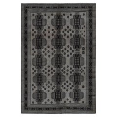 6'7"x9'6" Tan Brown Vintage Afghan Baluch Hand Knotted Pure Wool Rug