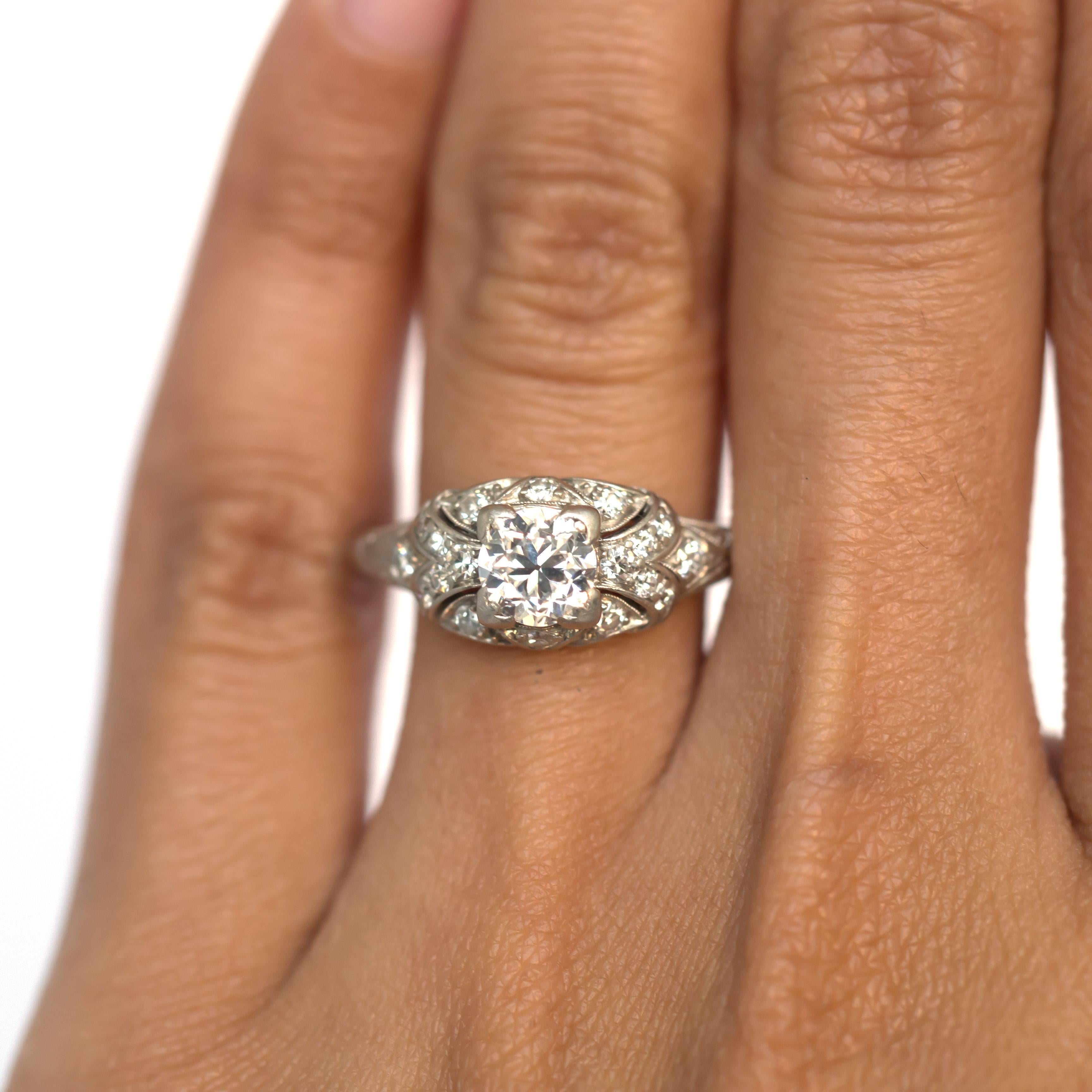 .68 Carat Diamond Platinum Engagement Ring In Good Condition For Sale In Atlanta, GA