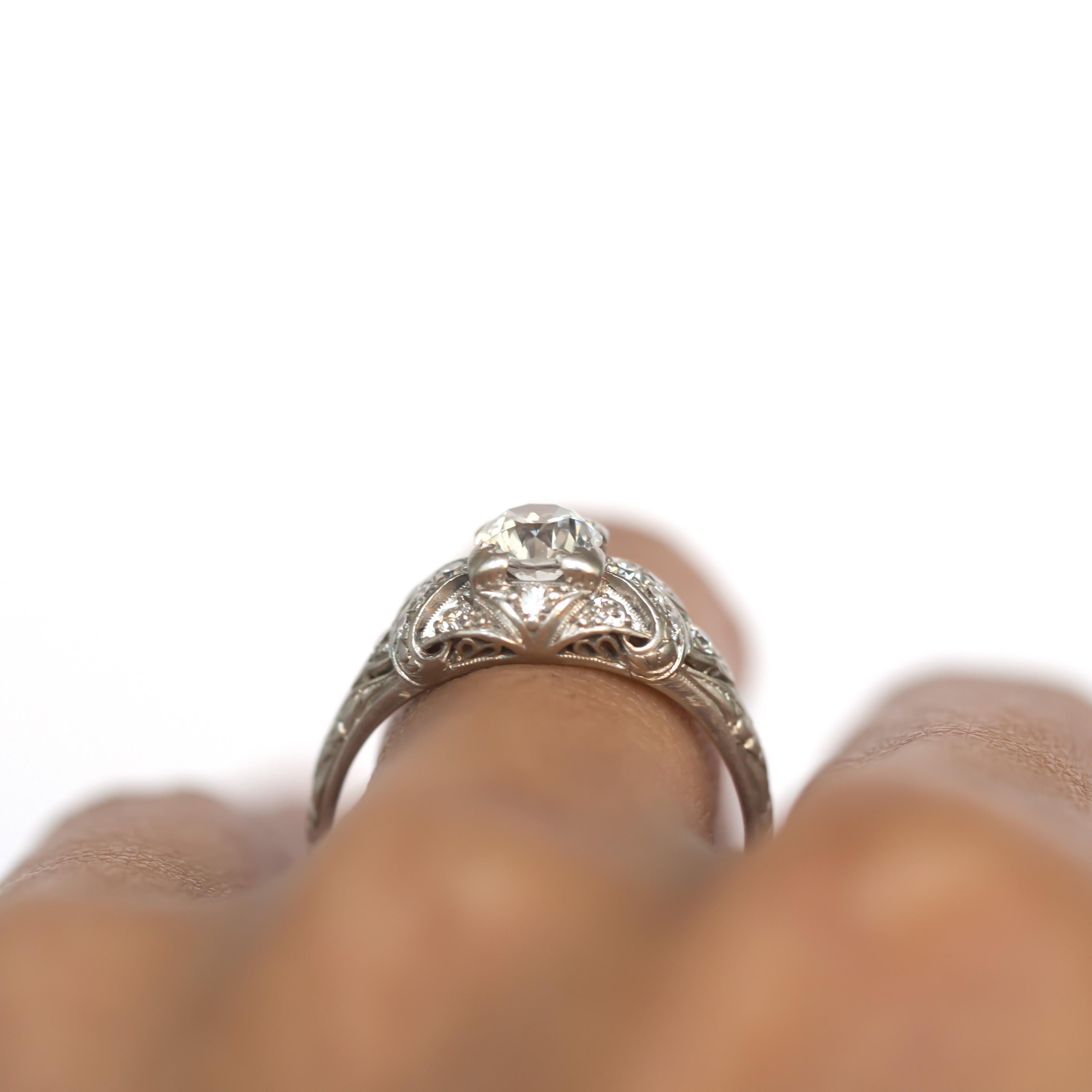 .68 Carat Diamond Platinum Engagement Ring For Sale 1