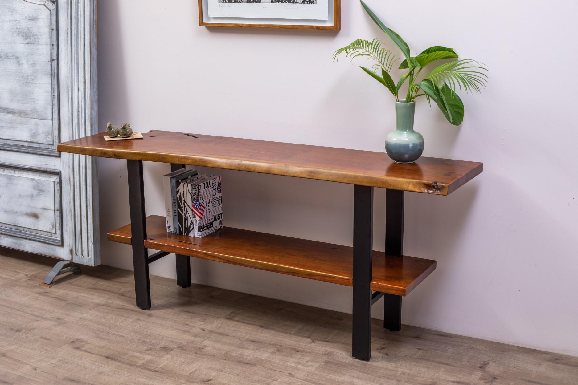 live edge sofa table