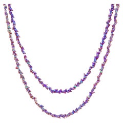 68" Iridescent Purple Tasmanian Maireener Shell Necklace, 1930s
