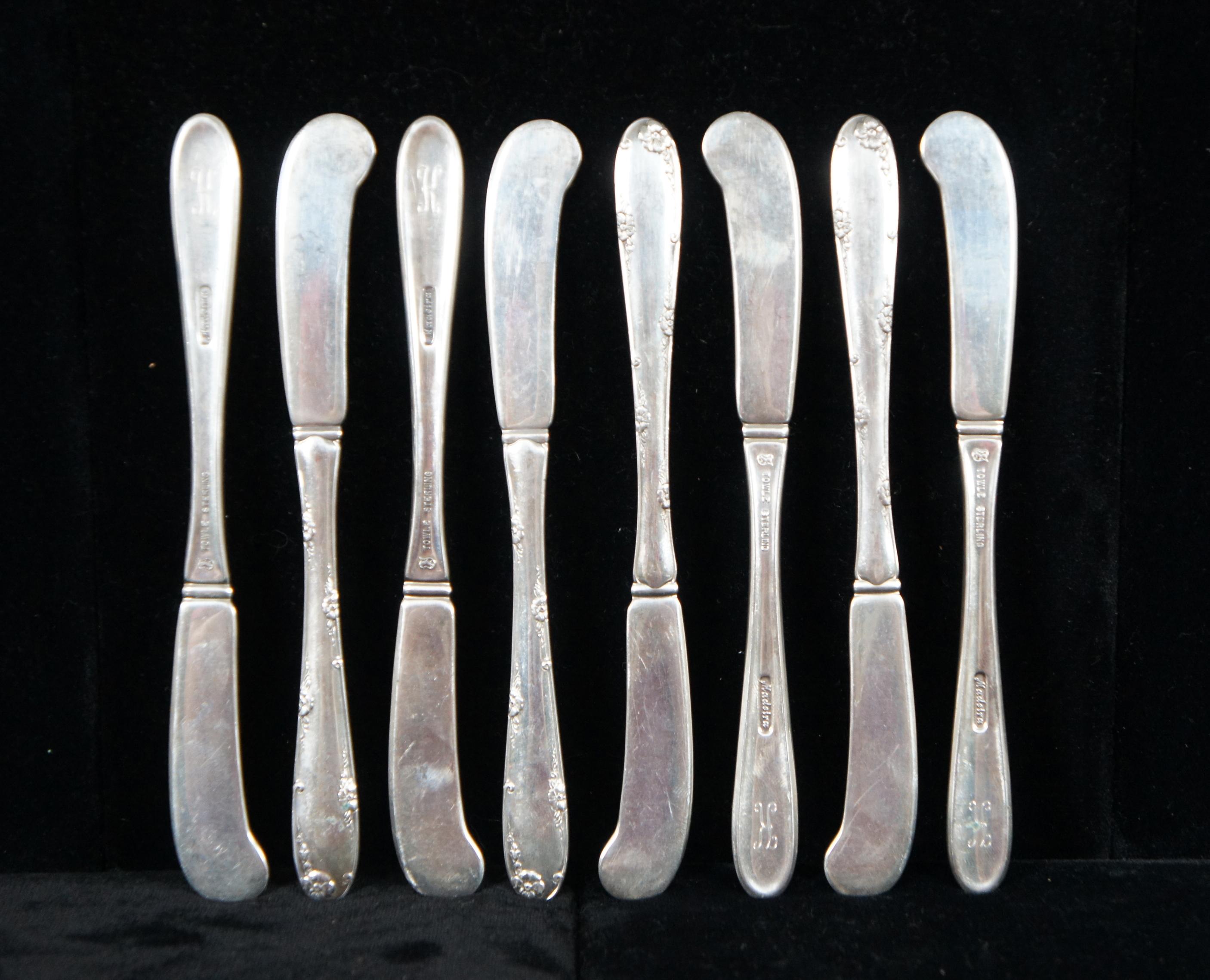 68 Pc Towle Sterling Silver 925 Madeira Flatware & Chest Monogram K For Sale 3