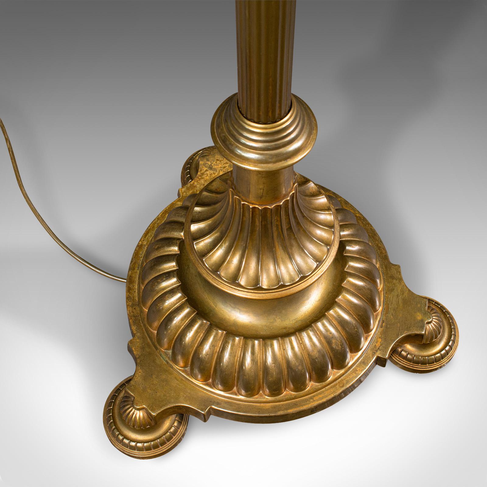 Vintage Standard Lamp, English, Brass, Adjustable Reading Light, 1940 For Sale 3