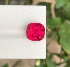 6.80 Carat Natural Loose AAA Quality Rubellite Tourmaline Cushion Cut Afghan Gem