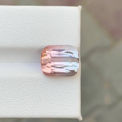 6.80 Carat Natural Loose Bi Color Tourmaline Stone Cushion Cut Afghan Gemstone