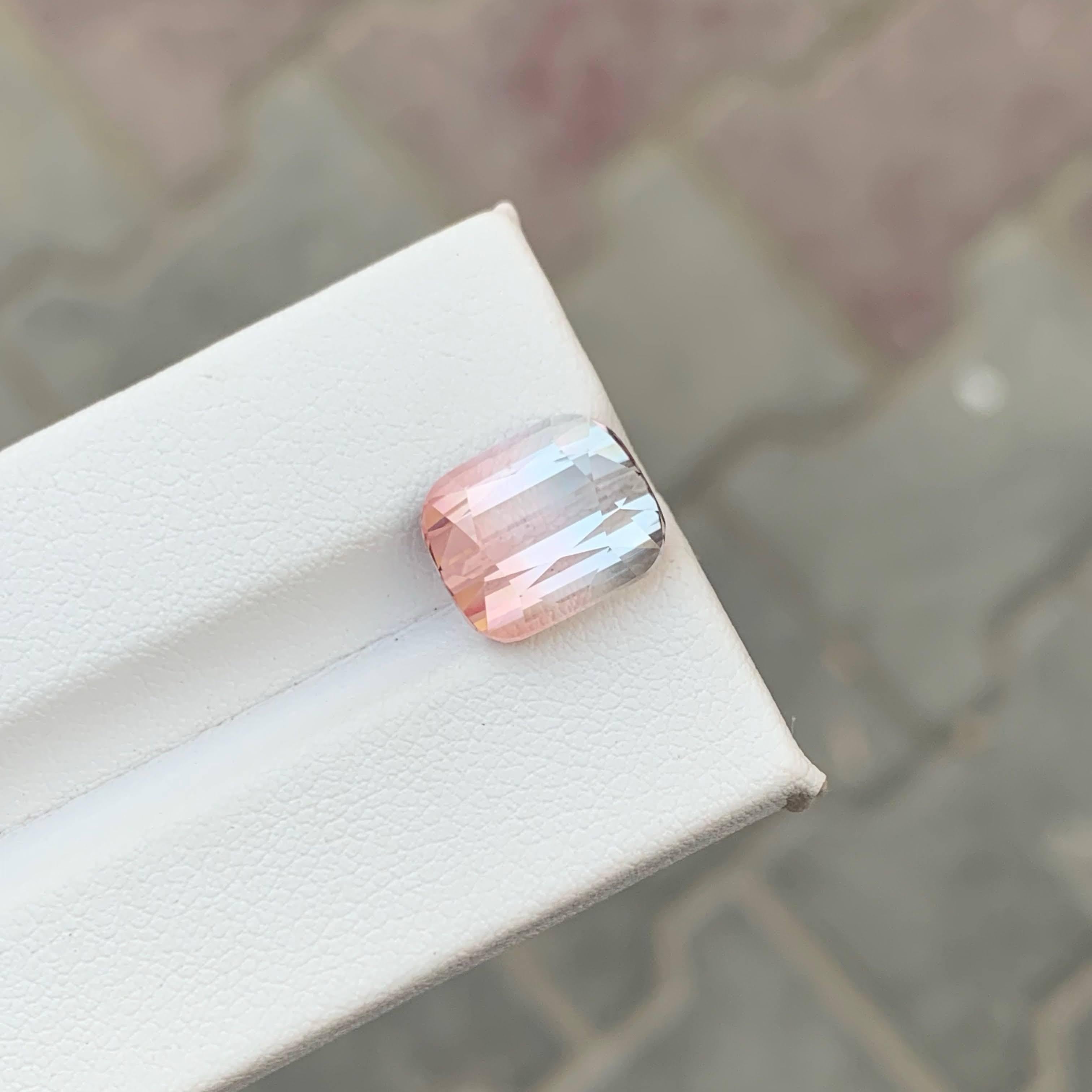 Taille coussin 6.80 Carat Natural Loose Bi Color Tourmaline Stone Cushion Cut Afghan Gemstone (pierre précieuse afghane) en vente