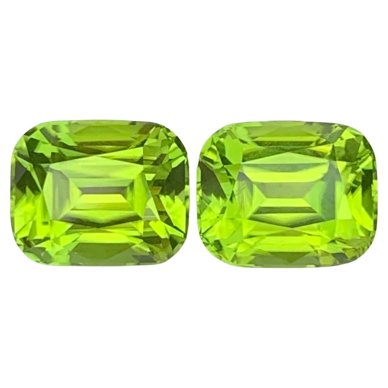 Coppia di peridoto sciolto naturale da 6.80 carati per la creazione di gioielli in vendita
