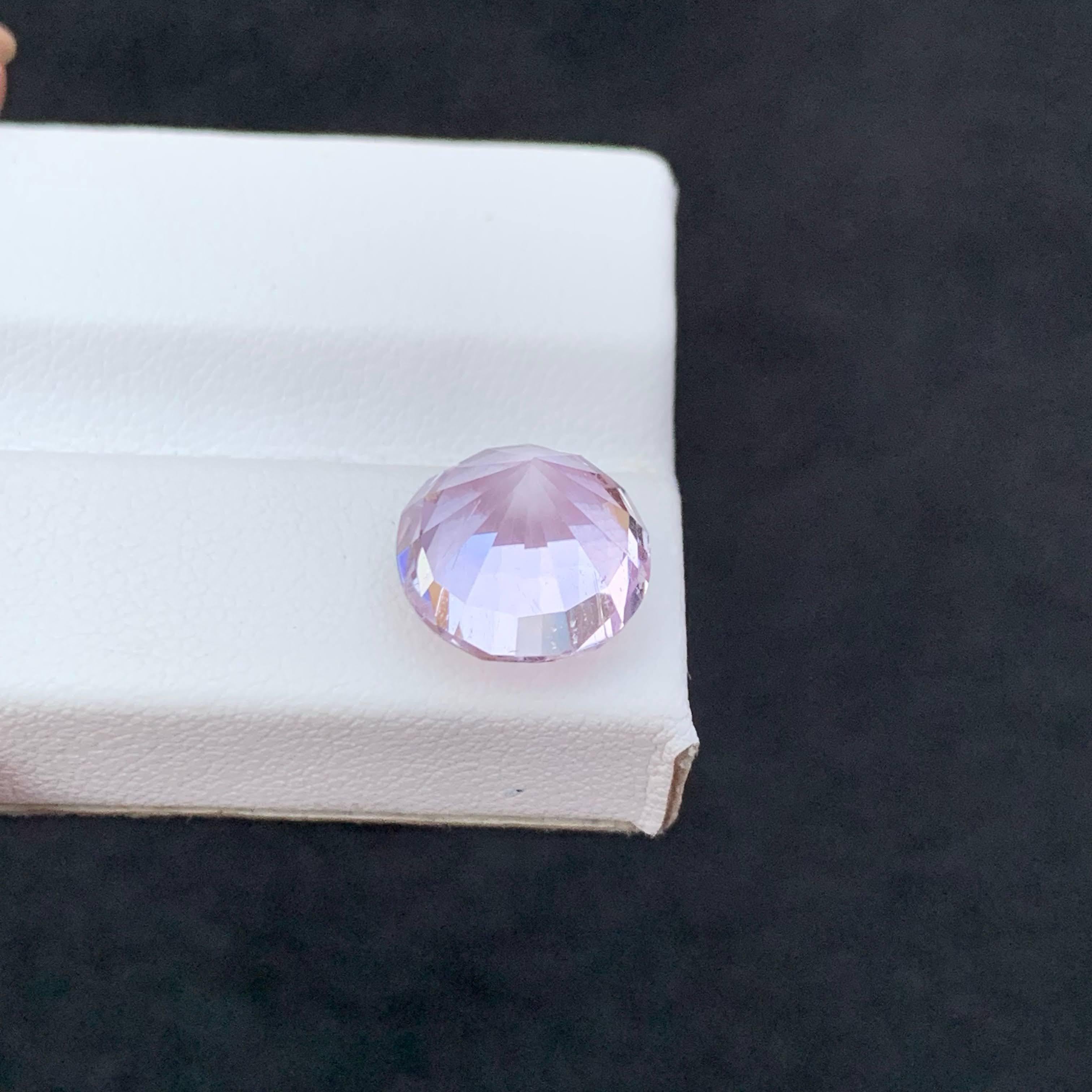 Morganita rosa suelta natural de 6,80 quilates Talla redonda Piedra preciosa afgana en Nuevo estado para la venta en Bangkok, TH