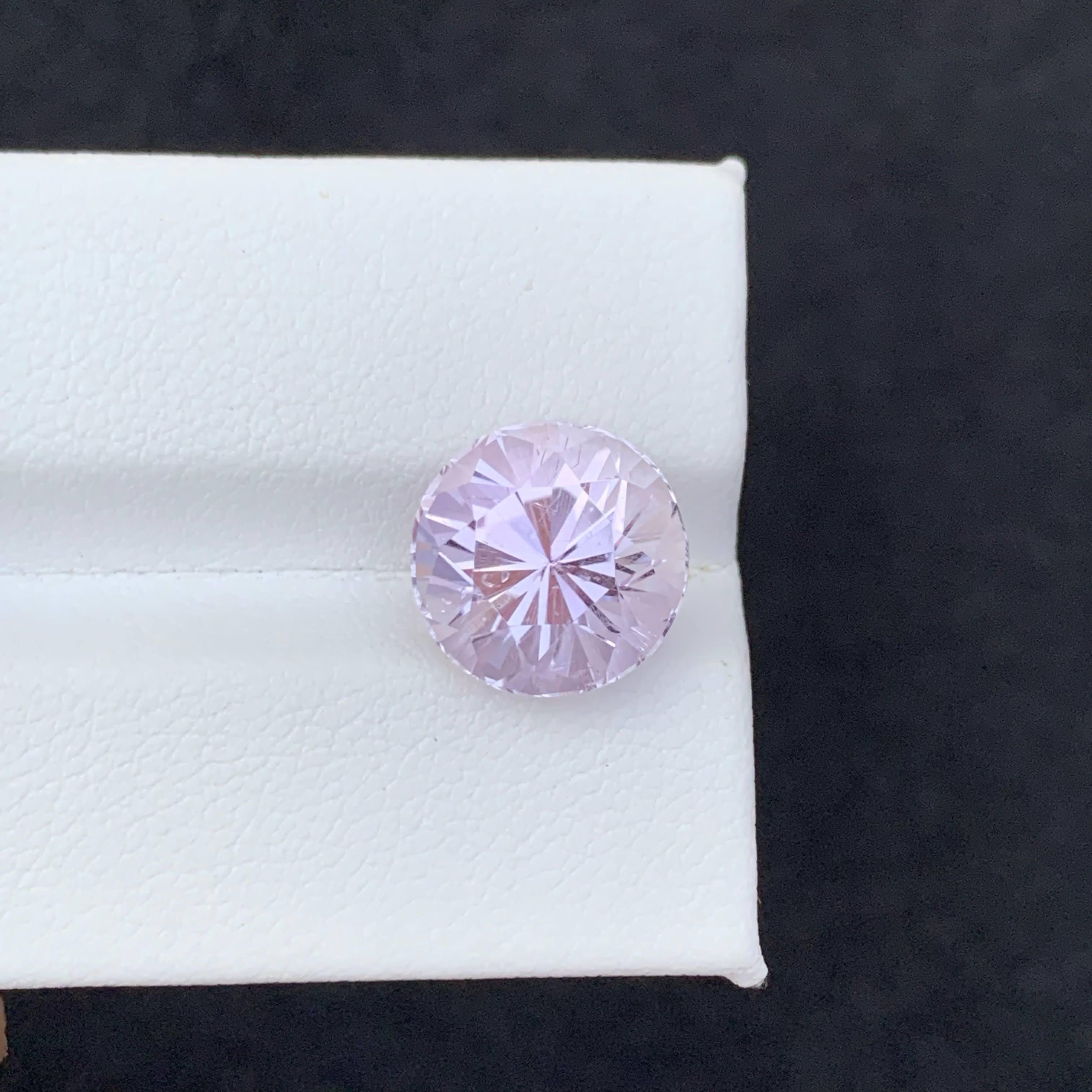 Femenino o masculino Morganita rosa suelta natural de 6,80 quilates Talla redonda Piedra preciosa afgana en venta