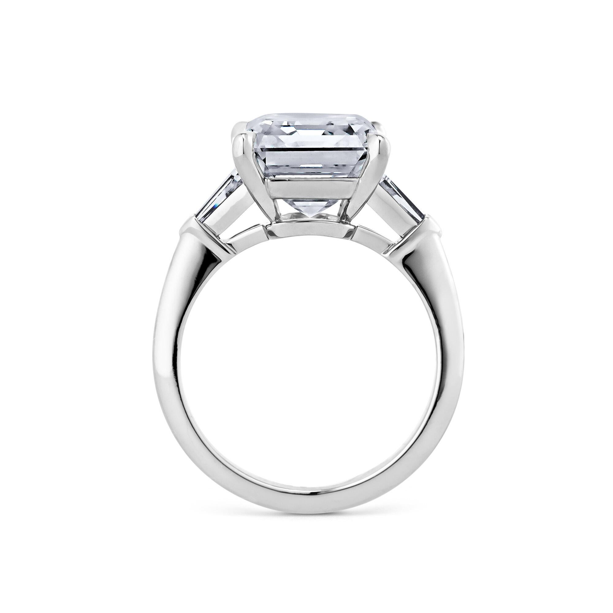platinum emerald cut engagement rings