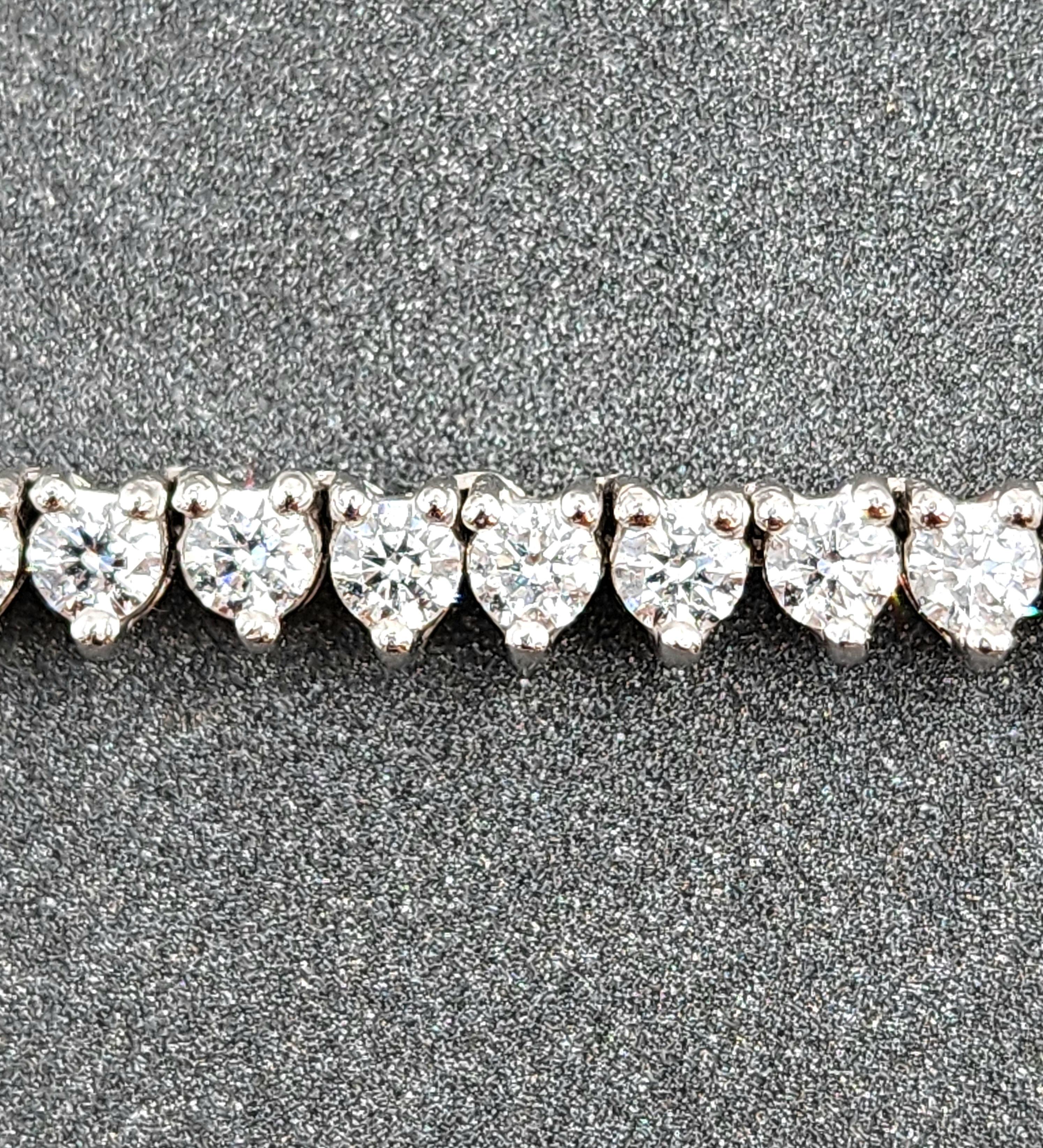 Collar de tenis con diamantes de 6.81 quilates en venta 1