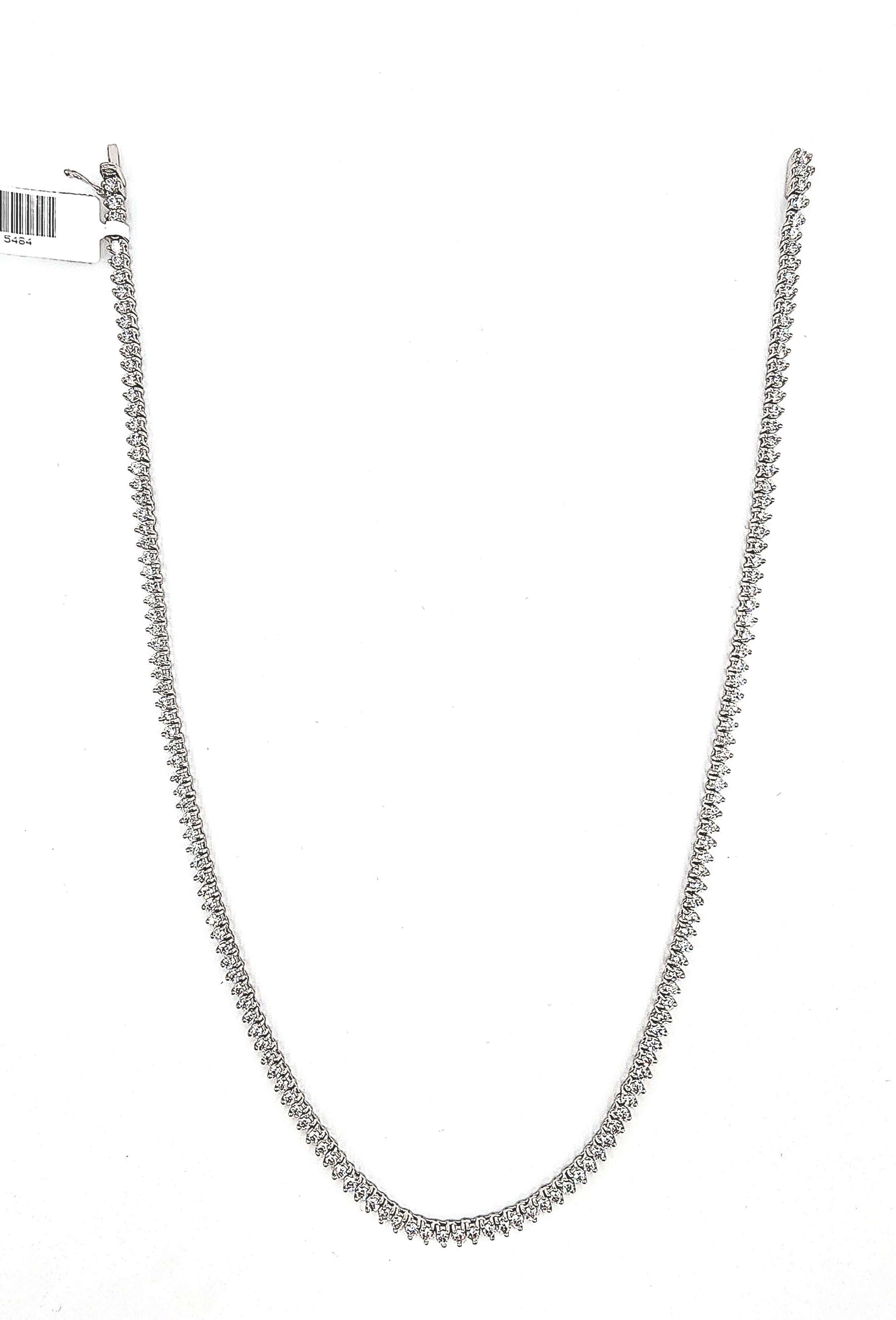 Collar de tenis con diamantes de 6.81 quilates en venta 2