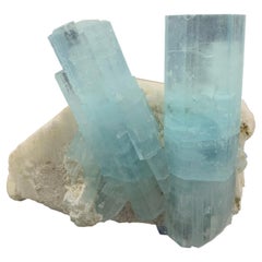 681.51 Gram Pretty Dual Aquamarine Crystal Attached With Feldspar From Pakistan 