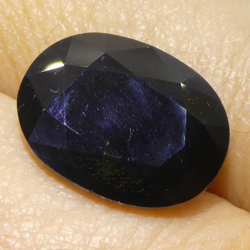 Zaffiro verde-blu ovale da 6,81ct dall'Australia in vendita 7