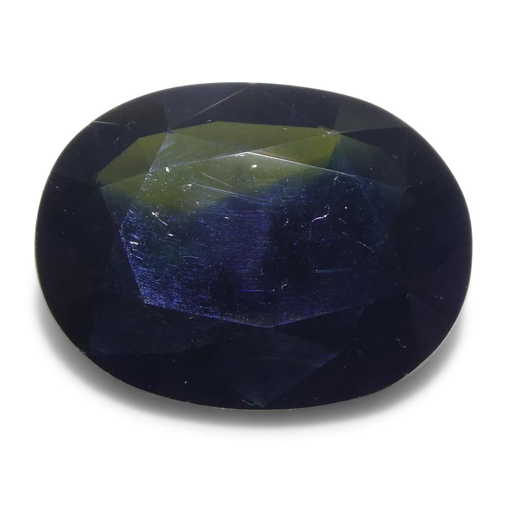 Zaffiro verde-blu ovale da 6,81ct dall'Australia in vendita 4